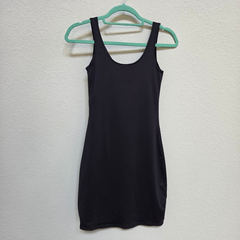 BlackMilk Black Bodycon Tank Dress Size S LBD Stretch Sleeveless Mini Club wear